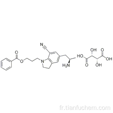 5 - [(2R) -2-aminopropyl] -1- [3- (benzoyloxy) propyl] -2,3-dihydro-1H-indole-7-carbonitrile (2R, 3R) -2,3-dihydroxybutanedioate CAS 239463- 85-5